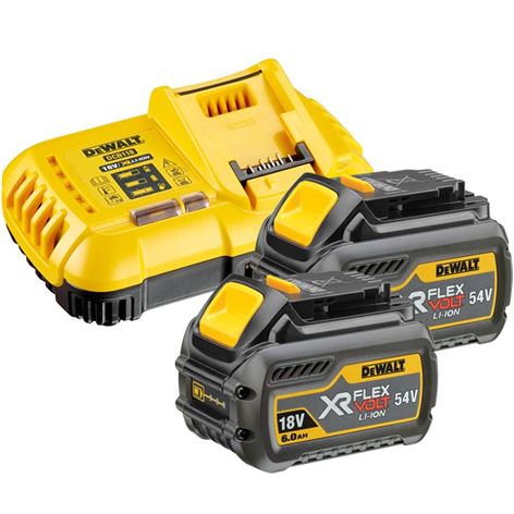 DeWalt DCB118T2 Φορτιστής 18V LiIon Λιθίου Συρταρωτών με ανεμιστήρα μαζι με 2 μπαταρίες 18V/54V 6.0A