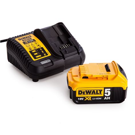 DEWALT  Μπαταρία 18V-5.0Ah Li-Ion + XR 18V Φορτιστής (DCB184+DCB115)