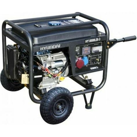 HYUNDAI HY10000 LEK-T Γεννήτρια Βενζίνης Τετράχρονη με Μίζα, Ρόδες και Μέγιστη Ισχύ 10kVA (40C14)